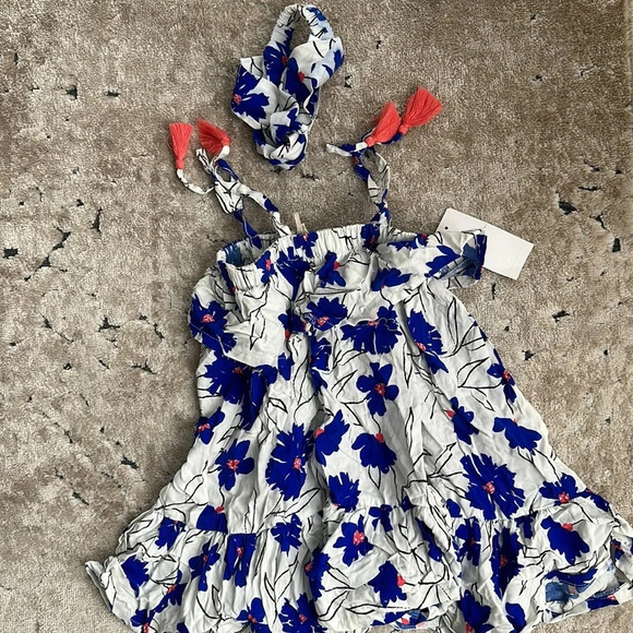 NWT Jessica Simpson Dress w/ matching headband size 2T - Picture 2 of 4